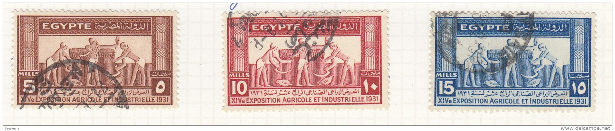 EGYPTE  1931  Michel   153-155  Used/VF,see    Scan  [1546 ] - Used Stamps