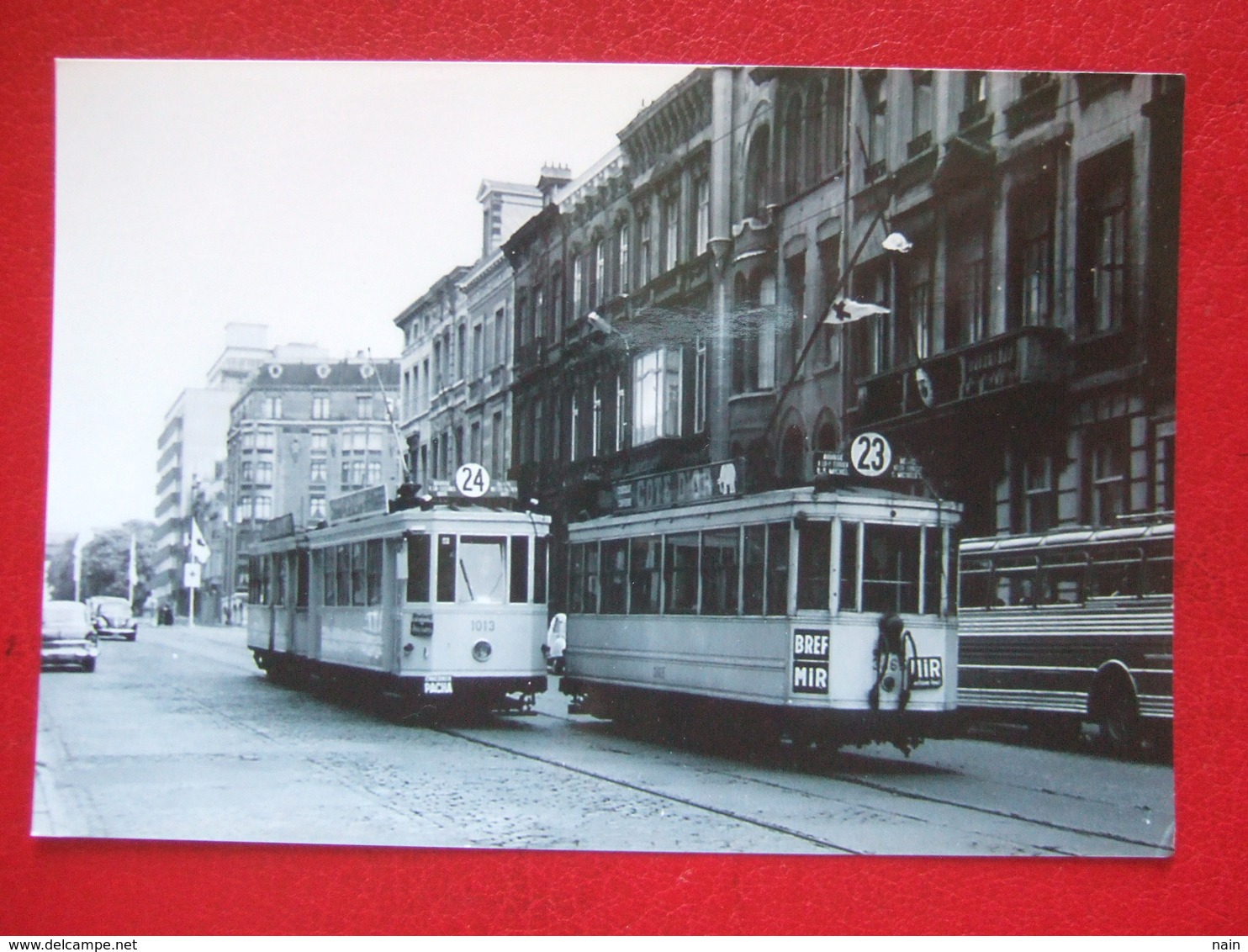 BELGIQUE - BRUXELLES - PHOTO 15 X 10 - TRAM - TRAMWAY - LIGNE 23 ET 24 - - Trasporto Pubblico Stradale