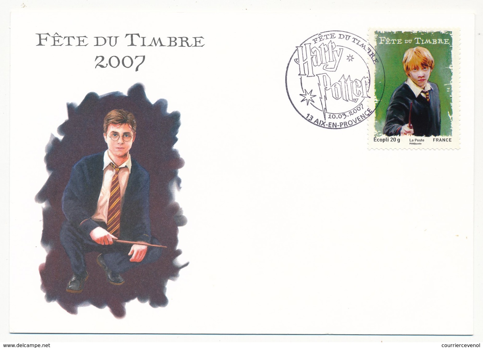 3 Cartes Fédérales - Fête Du Timbre AIX En PROVENCE 2007 - HARRY POTTER - Lettres & Documents