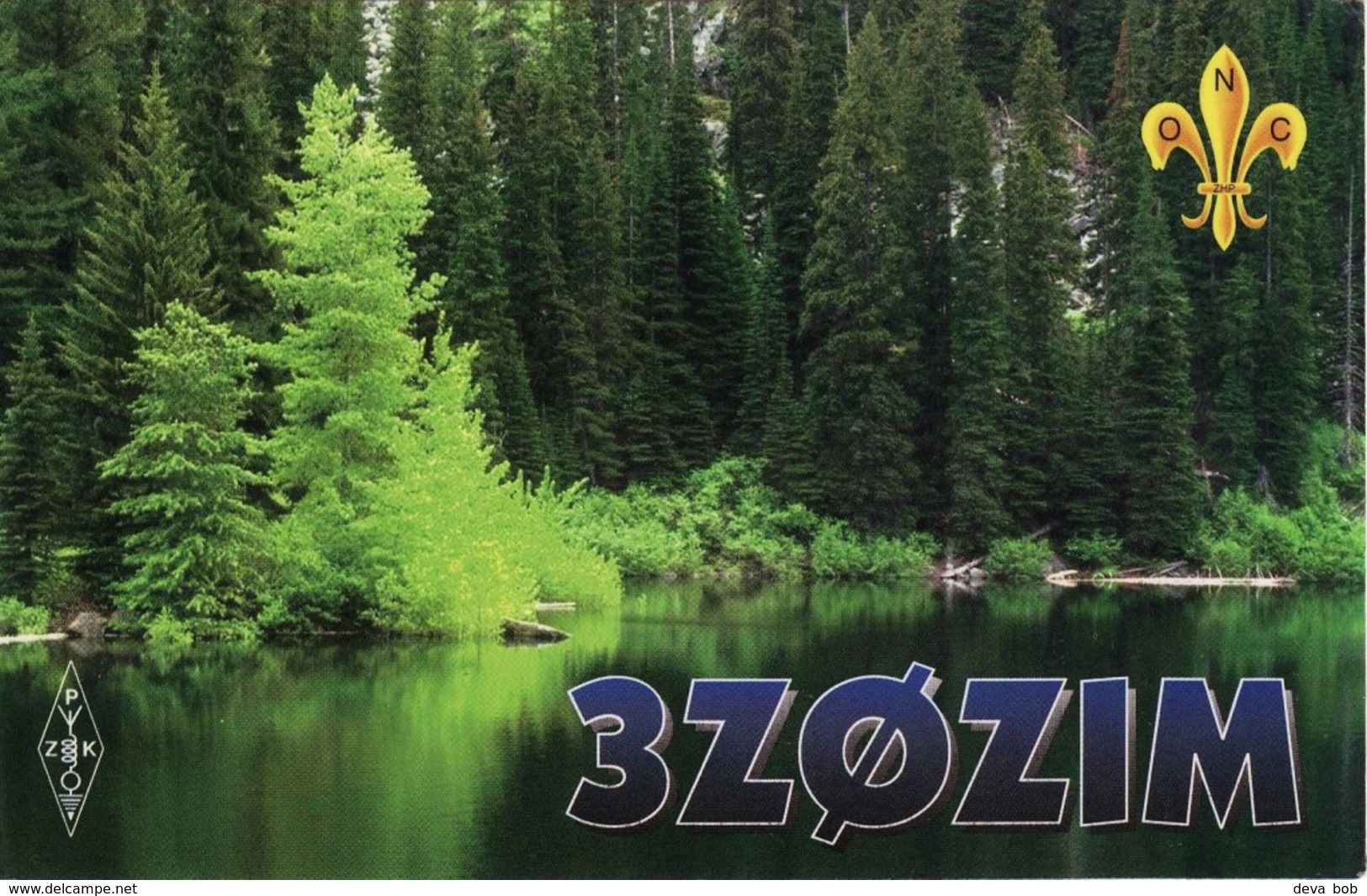 Polish Amateur Radio QSL Card 3Z0ZIM Przasnysz Poland 1996 3ZØZIM Scout Scouting - Radio Amateur