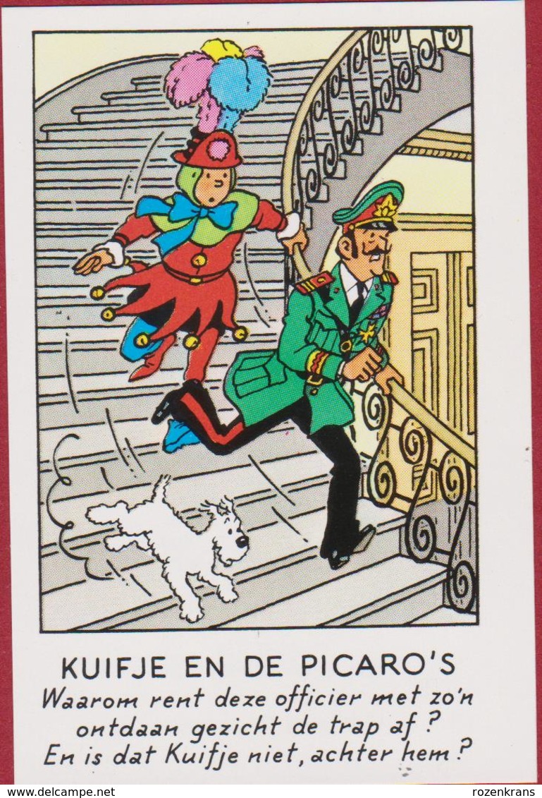 Kuifje En De Picaro's Tintin Et Milou Bobbie Reclamekaartje Strip Stripfiguur Comics Bande Dessinée BD Reclame Casterman - Sammlungen