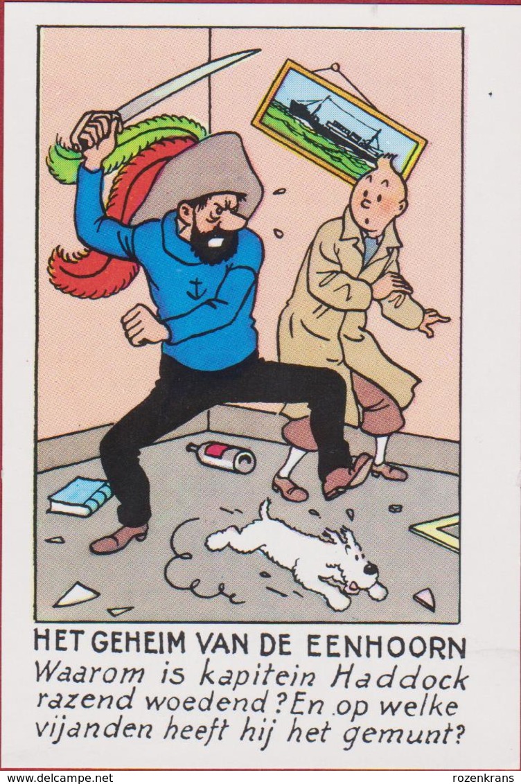 Het Geheim Van De Eenhoorn Kuifje En Bobbie Haddock Tintin Et Milou Reclamekaartje Strip Stripfiguur Bande Dessinée BD - Collections