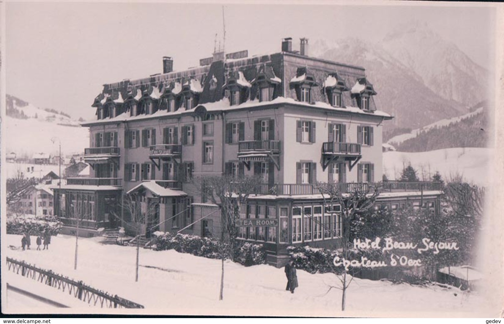 Château D'Oex VD, Hôtel Beau Séjour Sous La Neige (30.12.45) - Altri & Non Classificati