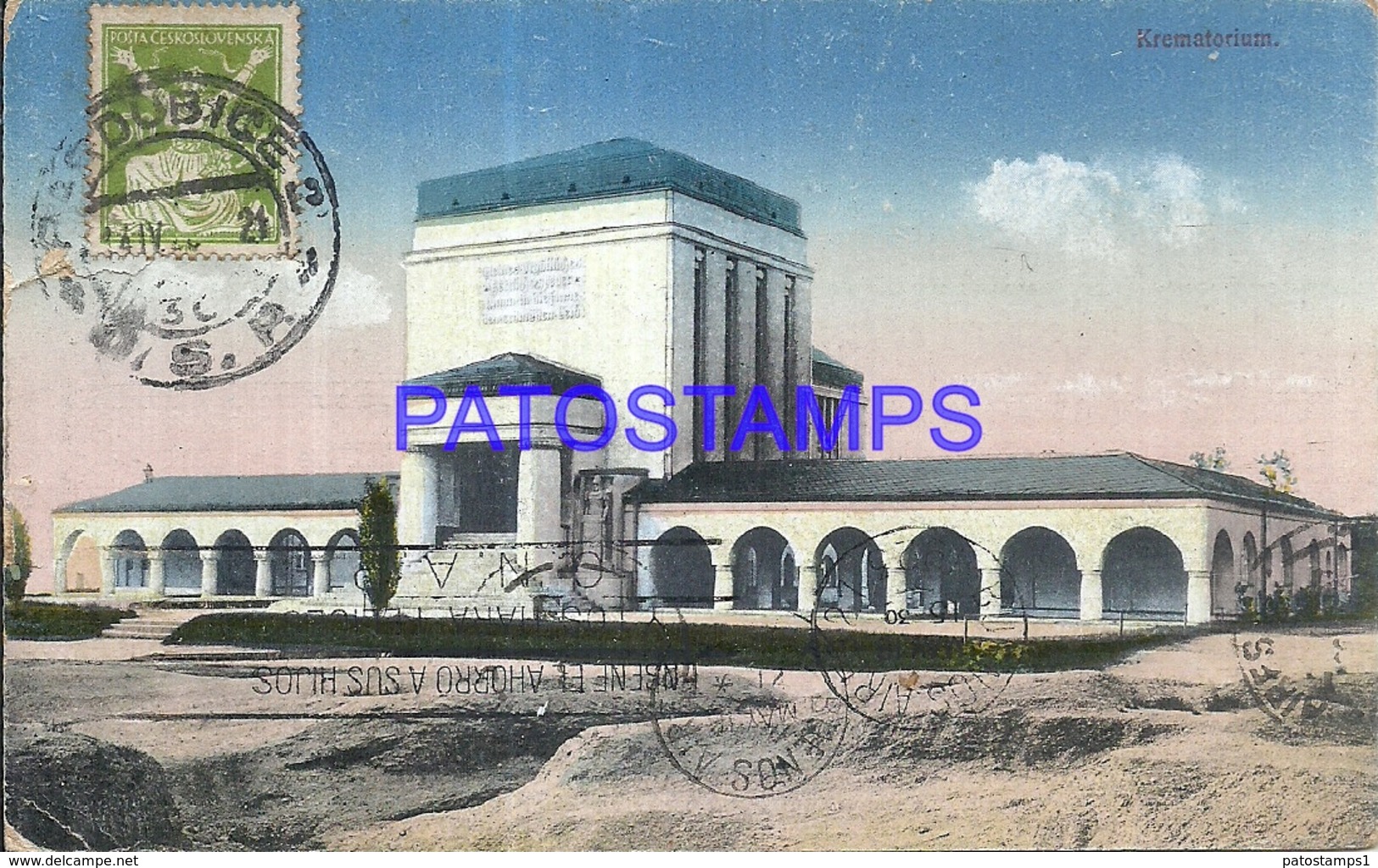 98948 CZECH REPUBLIC ČESKÁ REPUBLIKA PARDUBICE CREMATORIUM BREAK CIRCULATED TO ARGENTINA POSTAL POSTCARD - Bosnie-Herzegovine