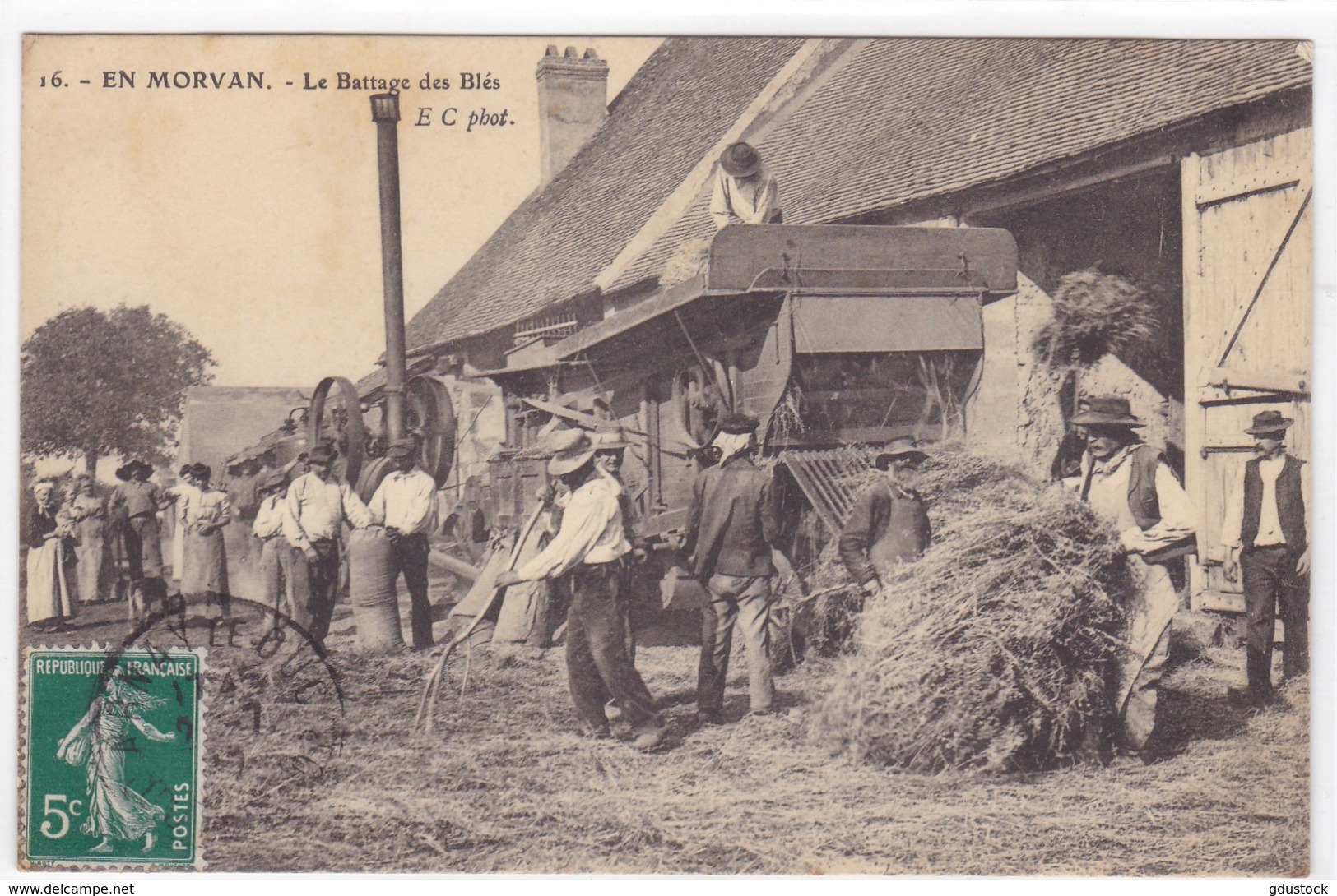 En Morvan - Le Battage Des Blés - Cultivation