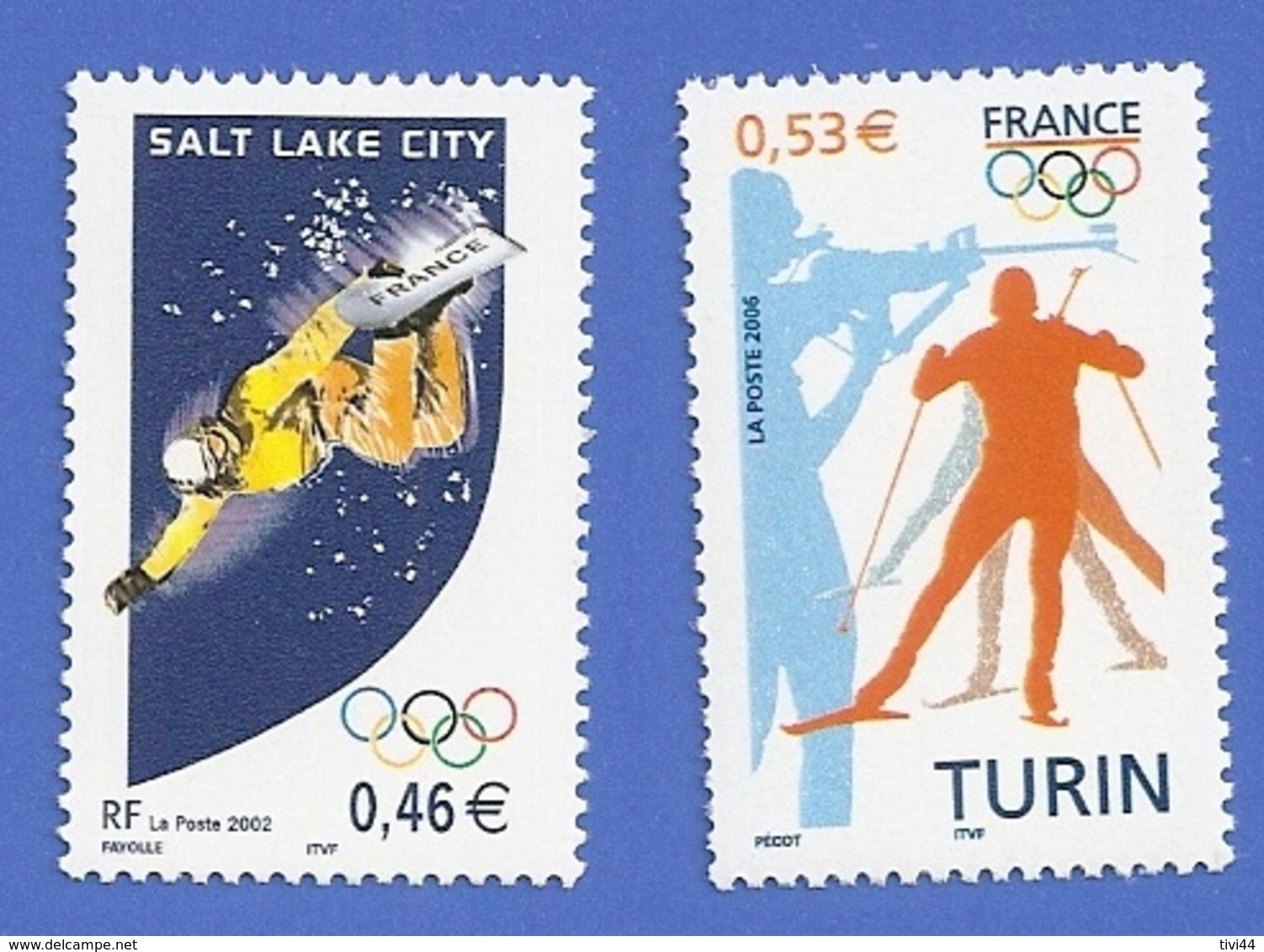 FRANCE 3460 + 3876 NEUFS ** JEUX OLYMPIQUES D'HIVER 2002 ET 2006 - Unused Stamps