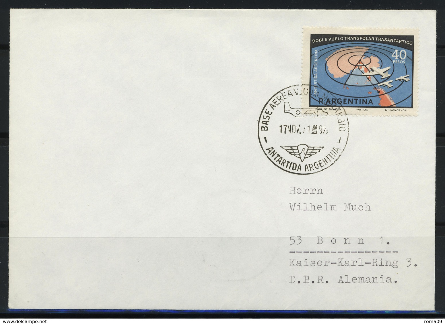 Argentinien, Antarktisstation "Base Aera Vicecomodoro Marambio" 1971; MiNr. 990; B-96 - Forschungsstationen