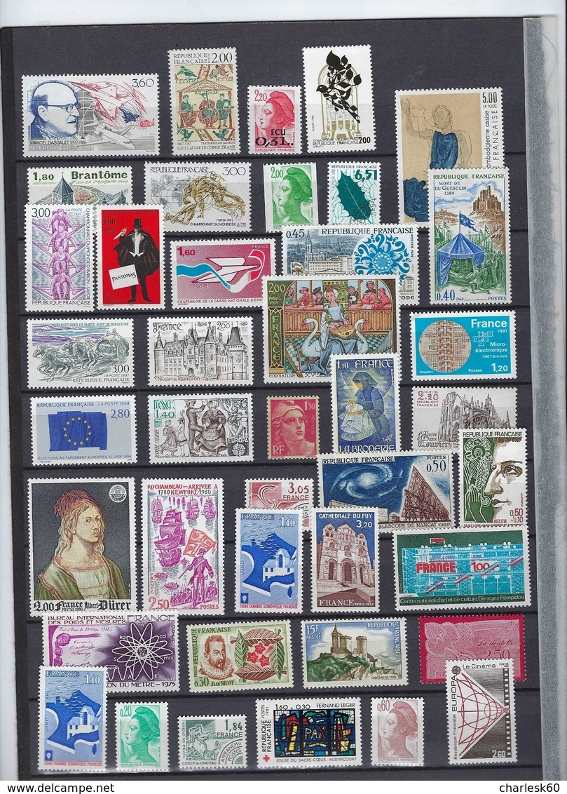 France Collection Lot Vrac De 306 Timbres Neufs Et Sans Charnière - Other & Unclassified