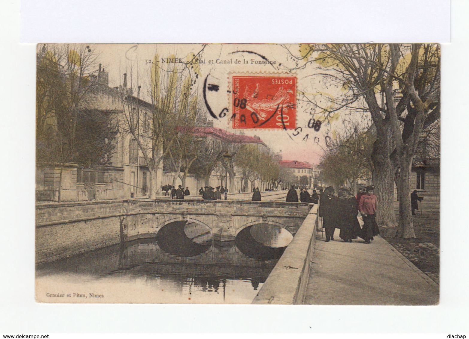 Nîmes. Quai Et Canal De La Fontaine. (3077) - Nîmes