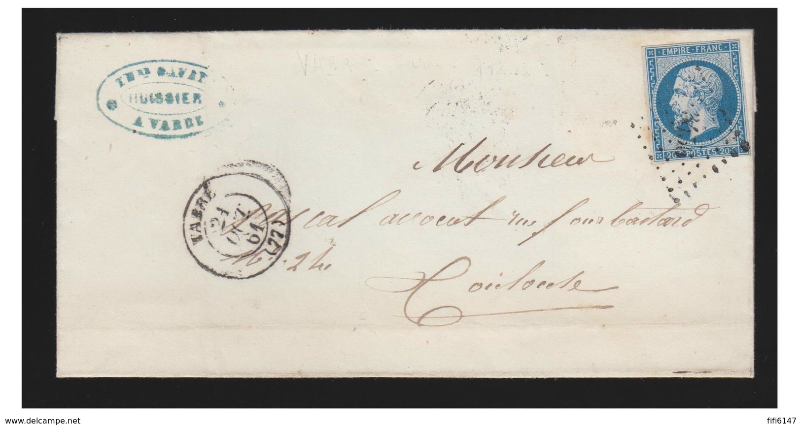 FRANCE--TARN--LETTRE DE VABRE POUR TOULOUSE --LOSANGE PETITS CHIFFRES "3456" - 1801-1848: Vorläufer XIX