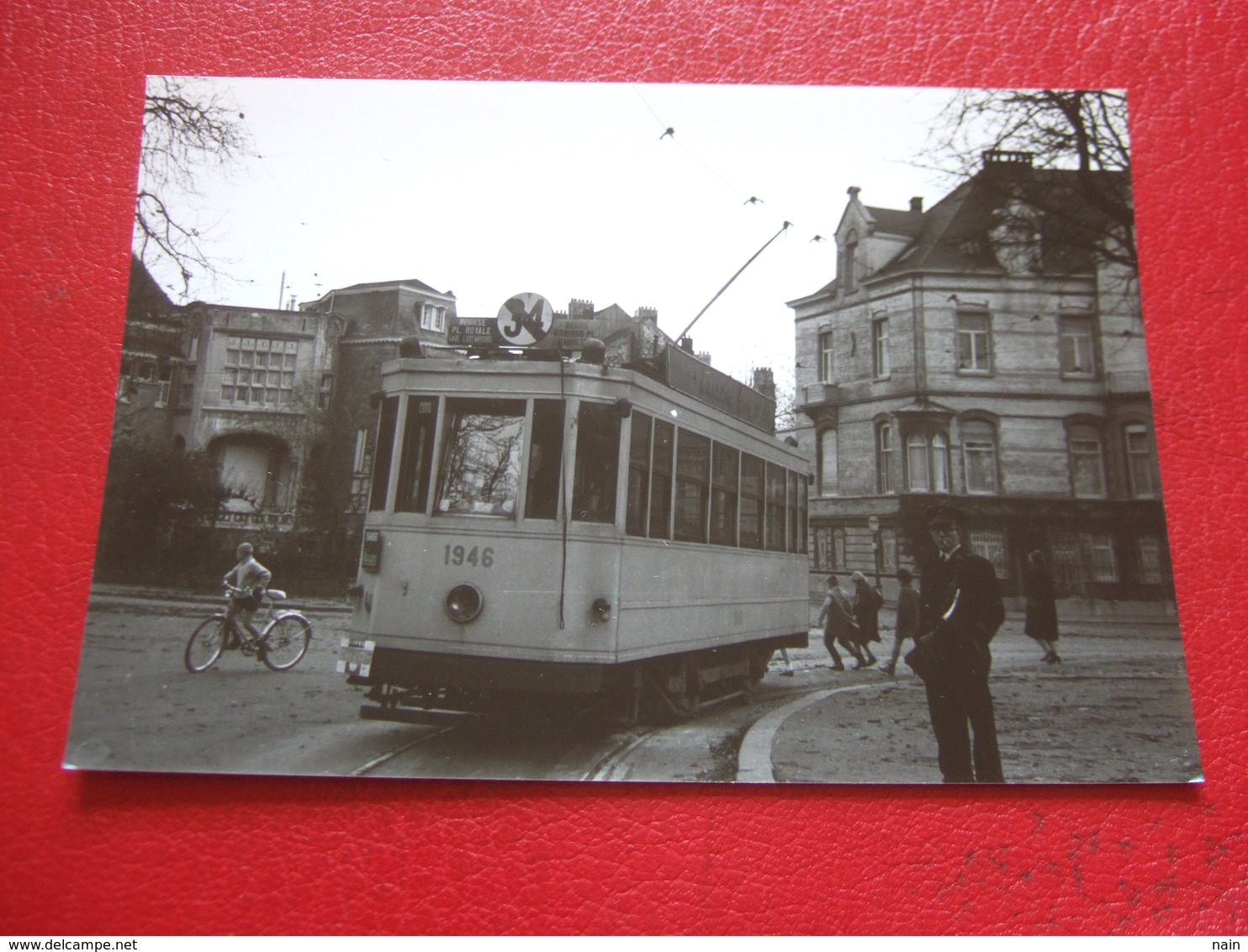 BELGIQUE - BRUXELLES - PHOTO 13 X 9 - TRAM - TRAMWAY - LIGNE 34 - 1 AGENT...RPW... - Transport Urbain En Surface