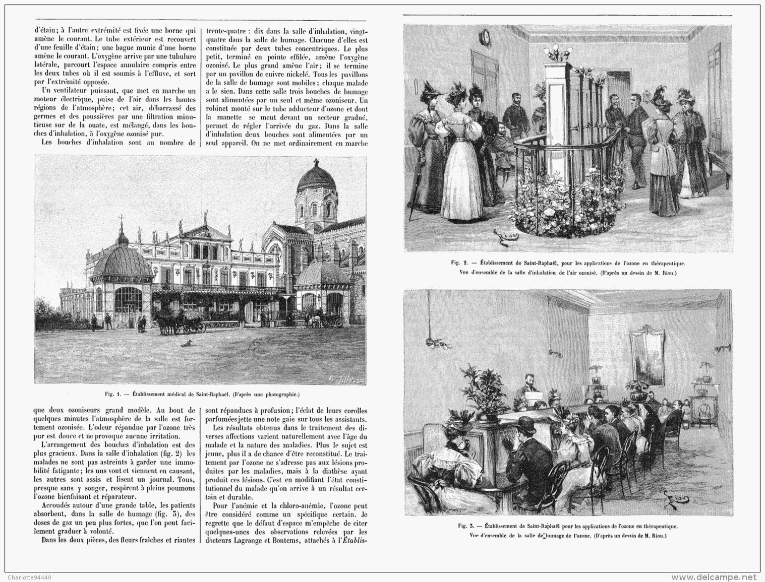 L' ETABLISSEMENTS De SAINT-RAPHAEL  ( L'ETABLISSEMENT DE L'OZONE En THERAPEUTIQUE )  1895 - Côte D'Azur