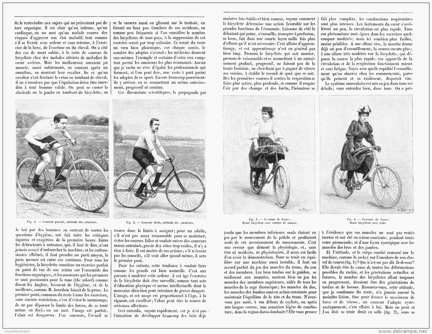 LA BICYCLETTE Et L'HYGIENE   1895 - Other & Unclassified
