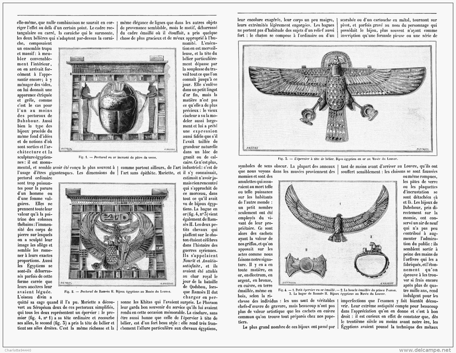 LES BIJOUX EGYPTIENS Du MUSEE Du LOUVRE   1895 - Other & Unclassified