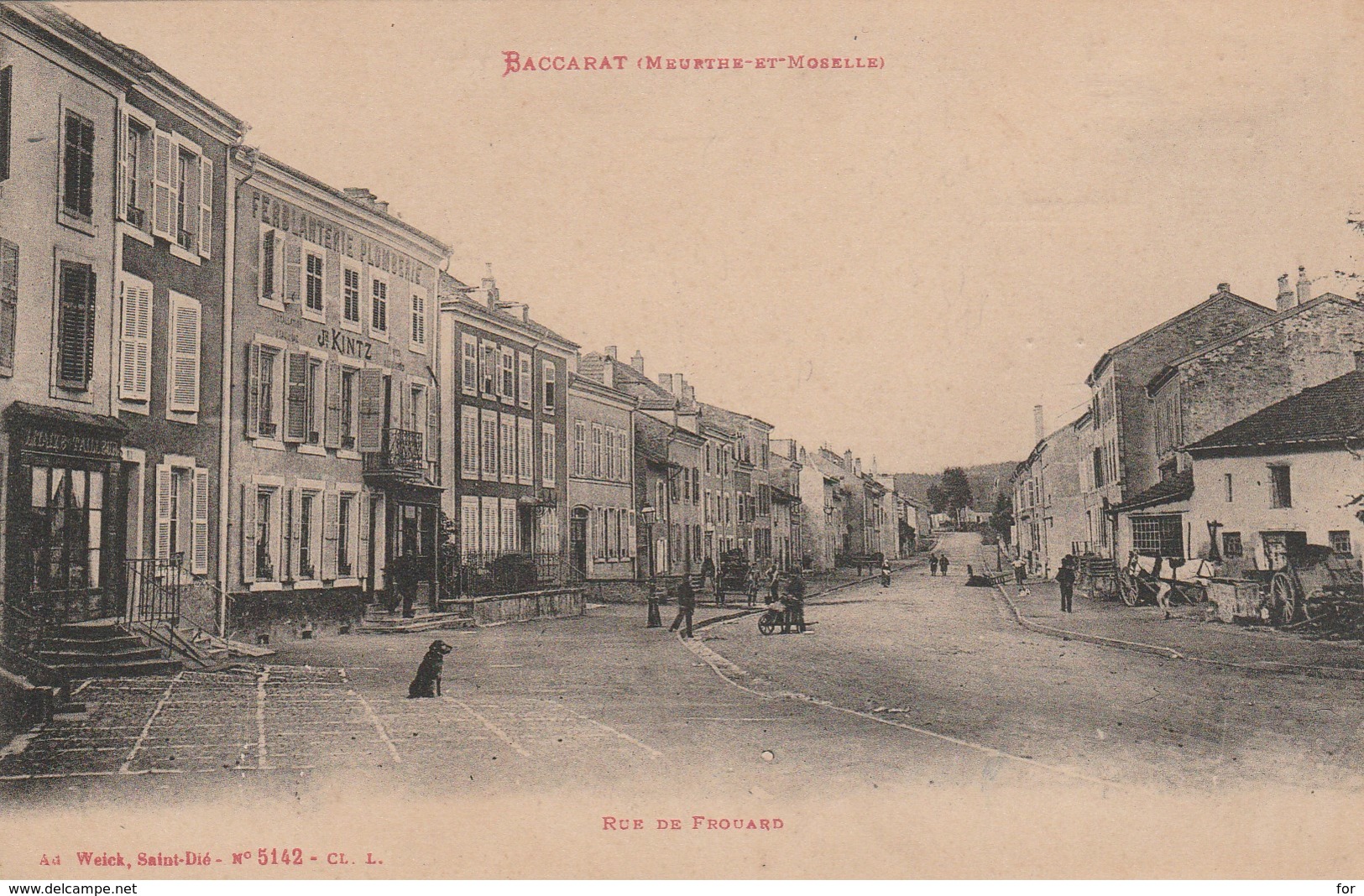 Meurthe Et Moselle : BACCARAT : Rue De Frouard ( Exp. :  Aubry Pharmacien à Connerré - Sarthe ) - Baccarat