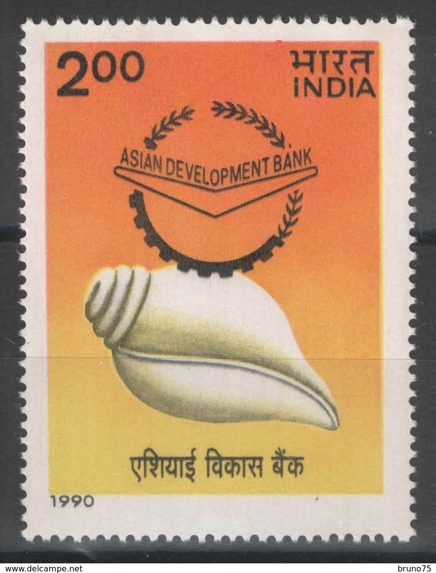 Inde - YT 1054 ** - 1990 - Asian Development Bank - Shell - Coquillage - Neufs