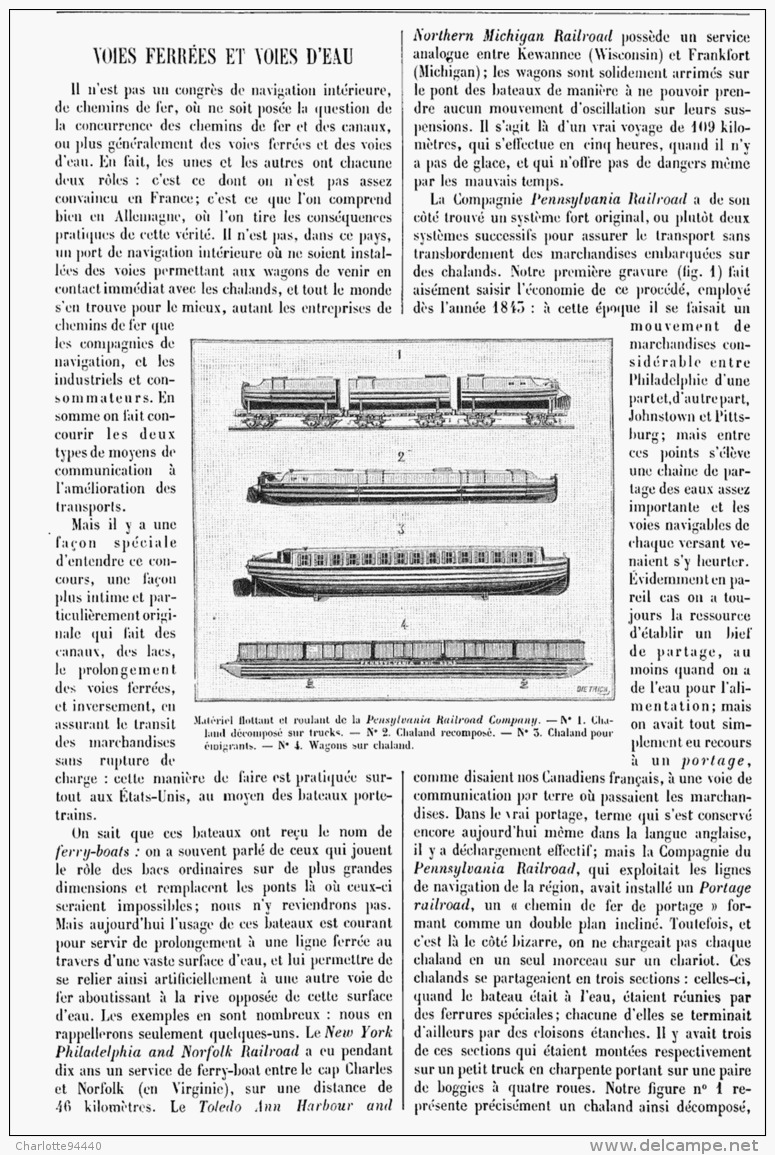 VOIES FERREES Et VOIES D'EAU   1895 - Other & Unclassified