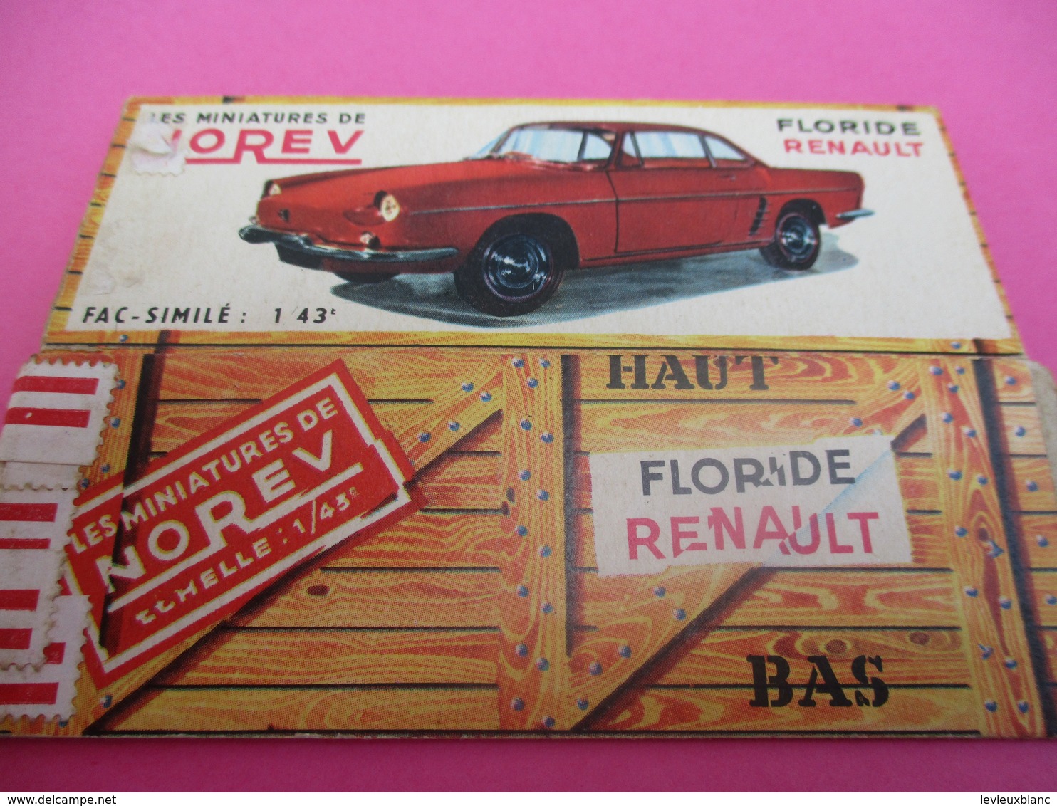 NOREV/ Boite Carton Ancienne Vide ( Manque Abattants De Côtés)/ Floride Renault/1-43éme/Miniature/1955-60   VOIT39 - Otros & Sin Clasificación