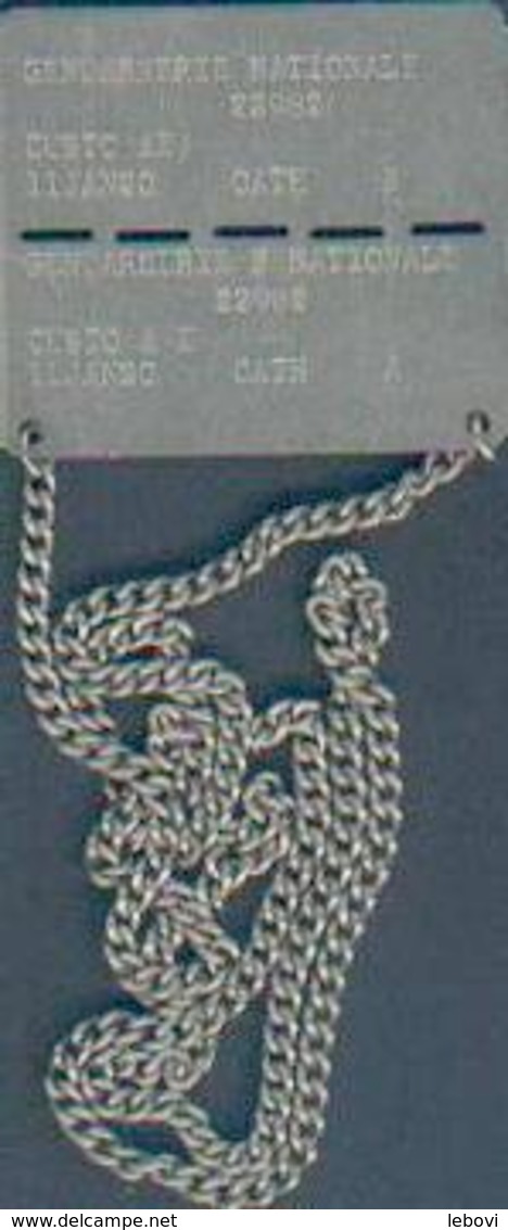 Gendarmerie Belge – Plaque D’identification Au Nom De CUSTO Né Le 11/01/1920 - Police & Gendarmerie