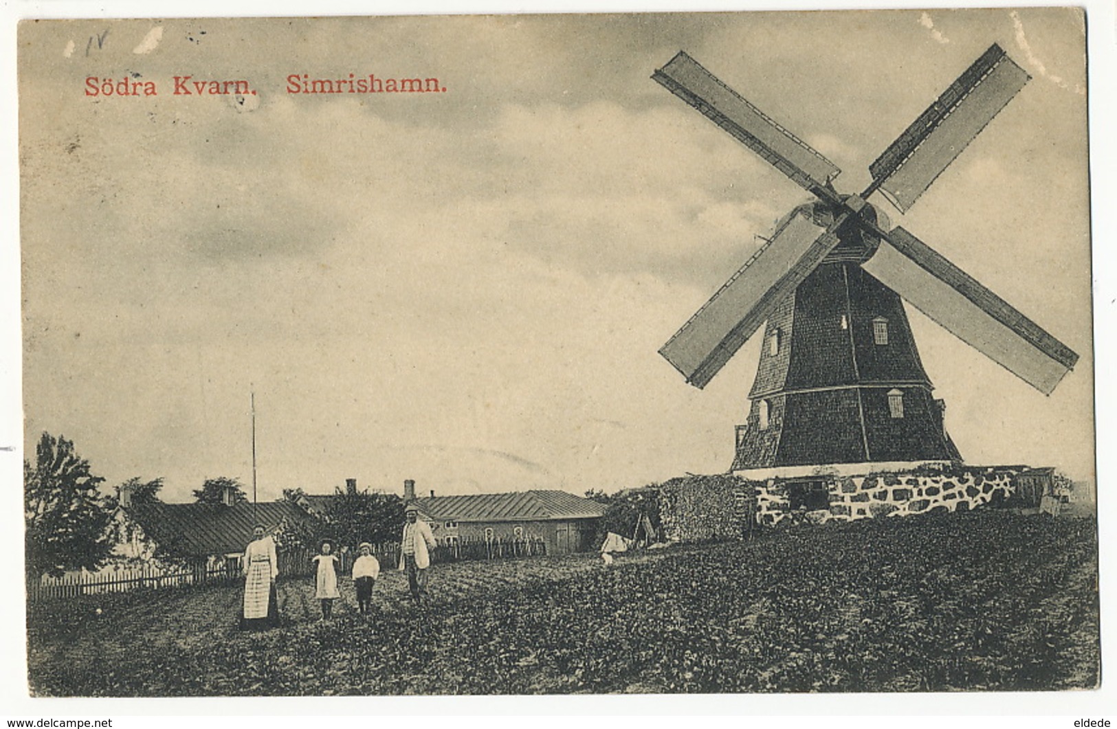 Sodra Kvarn Simrishamm Moulin à Vent Windmill  . P . Used  To Rue Du Sahel 51 Paris 12 Face Gare De Bel Air - Sweden