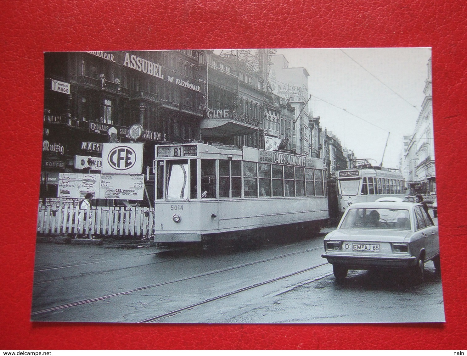 BELGIQUE - BRUXELLES -  ANVERS  PHOTO 15 X 10 - TRAM - TRAMWAY - LIGNE  81 ET 62 - " MAGASI ASSUBE "- - Transport Urbain En Surface