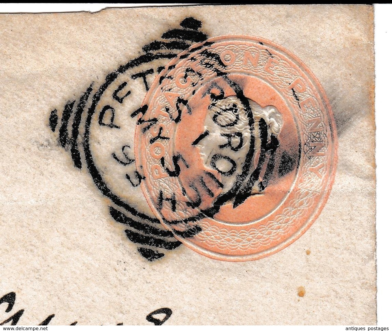 Lettre Peterborough Royaume Uni Angleterre 1893 Entier Postal One Penny England - Interi Postali