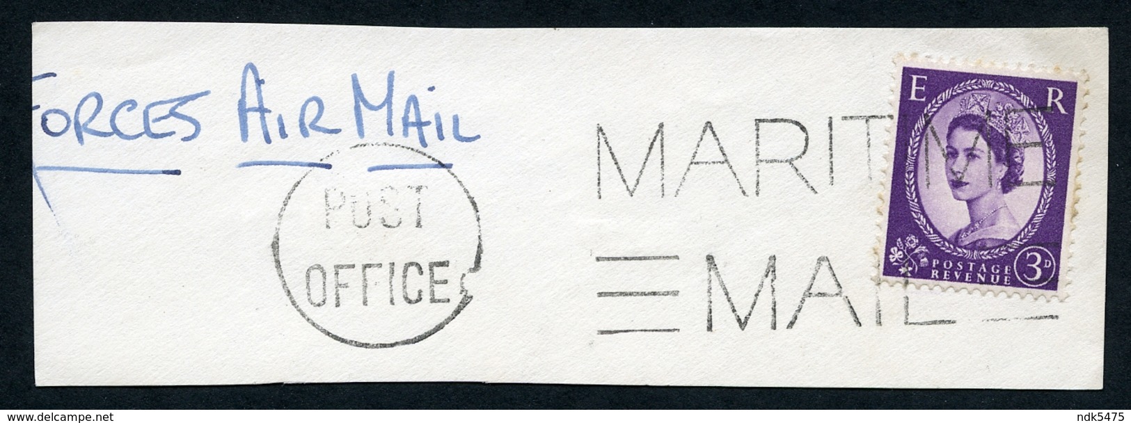 FRANKING - MARITIME MAIL POST OFFICE (MALTA) - Covers & Documents