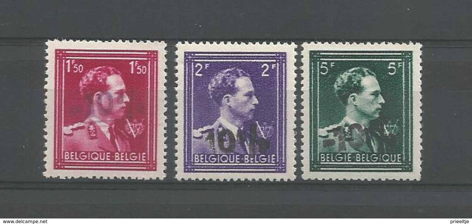 Belgium 1946 Overprint - 10% OCB 724N/P ** - Unused Stamps