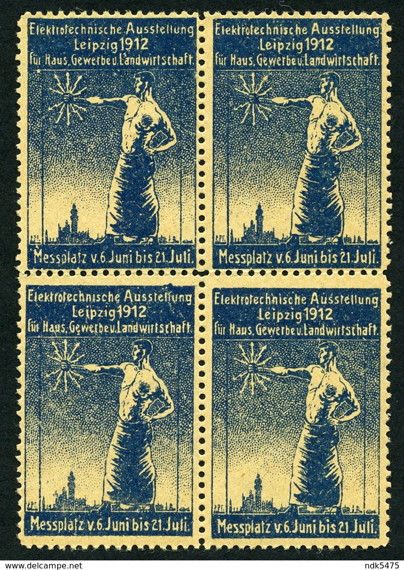 CINDERELLA : ELEKTROTECHNISCHE AUSSTELLUNG - LEIPZIG 1912 - Cinderellas