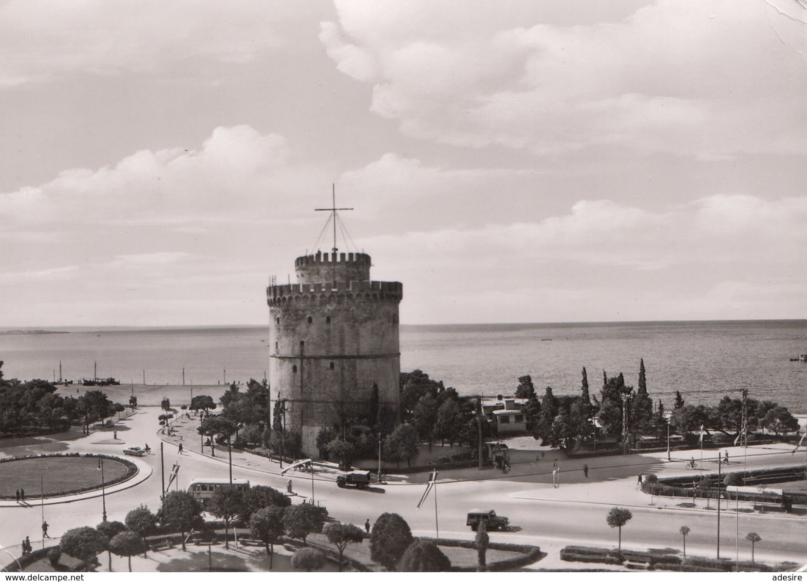 GRIECHENLAND 1957 - 3 Sondermarken Auf AK SALONICA - Briefe U. Dokumente