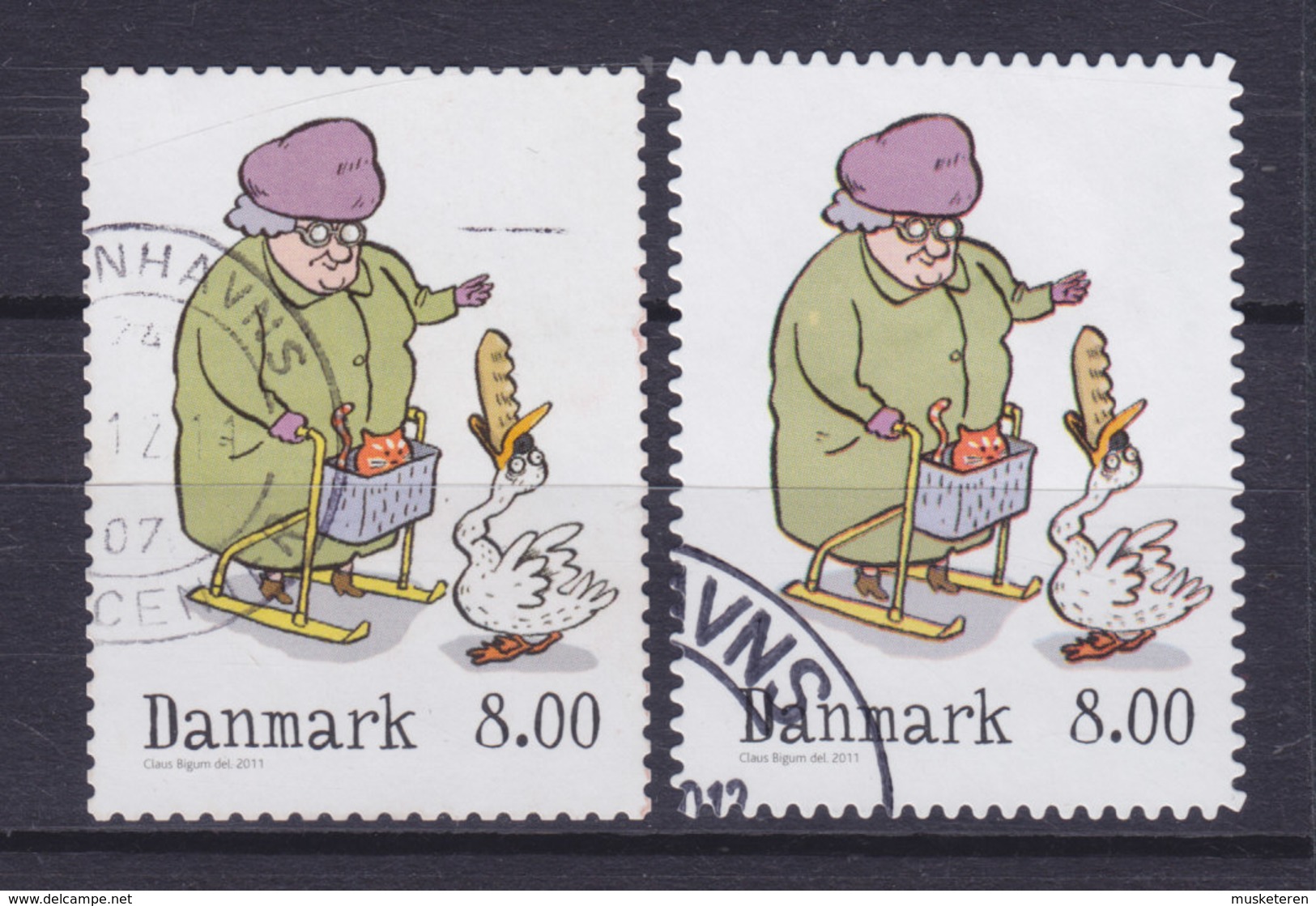 Denmark 2011 Mi. 1682 A & C 8.00 Kr Winterstamp - Comics (Sheet & Booklet Perf.) - Gebraucht