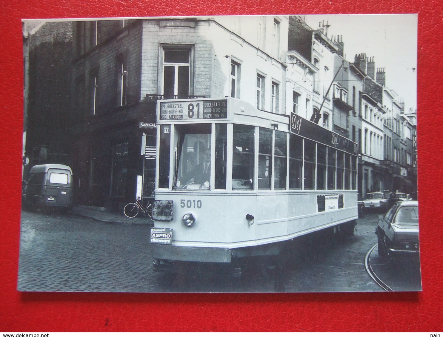 BELGIQUE - BRUXELLES -  ANVERS  PHOTO 15 X 10 - TRAM - TRAMWAY - LIGNE  81 - BOCKSTAEL - MEUDON -- - Trasporto Pubblico Stradale