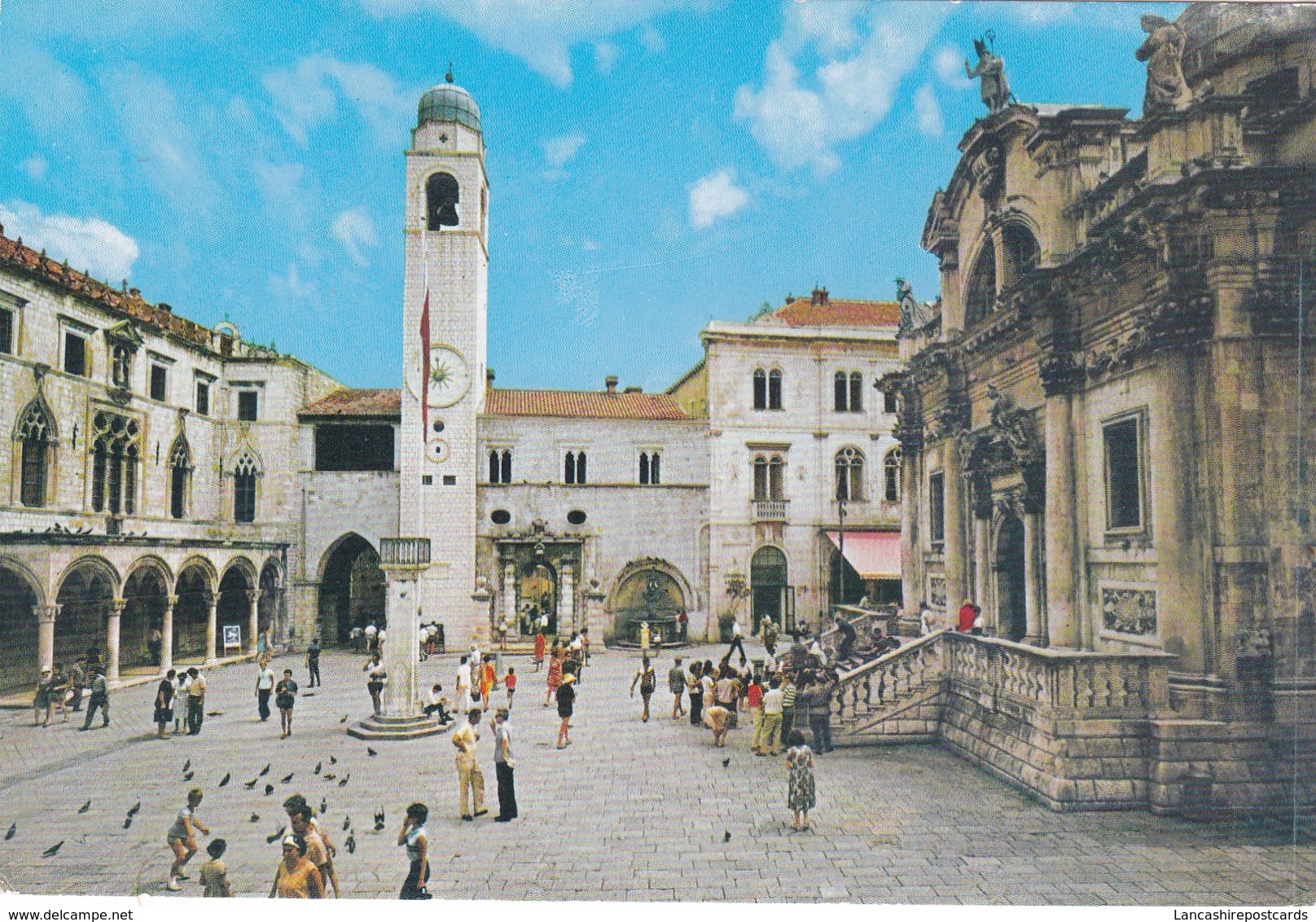 Postcard Dubrovnik The Sponza Palace And The Church Of St Vlaho Croatia My Ref  B22909 - Croatia