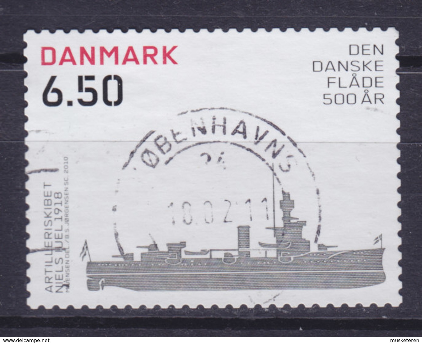 Denmark 2010 Mi. 1585 Ba    6.50 Kr Danish Navy 500 Year Anniversary Artillery Ship Niels Juel 1918 - Gebruikt