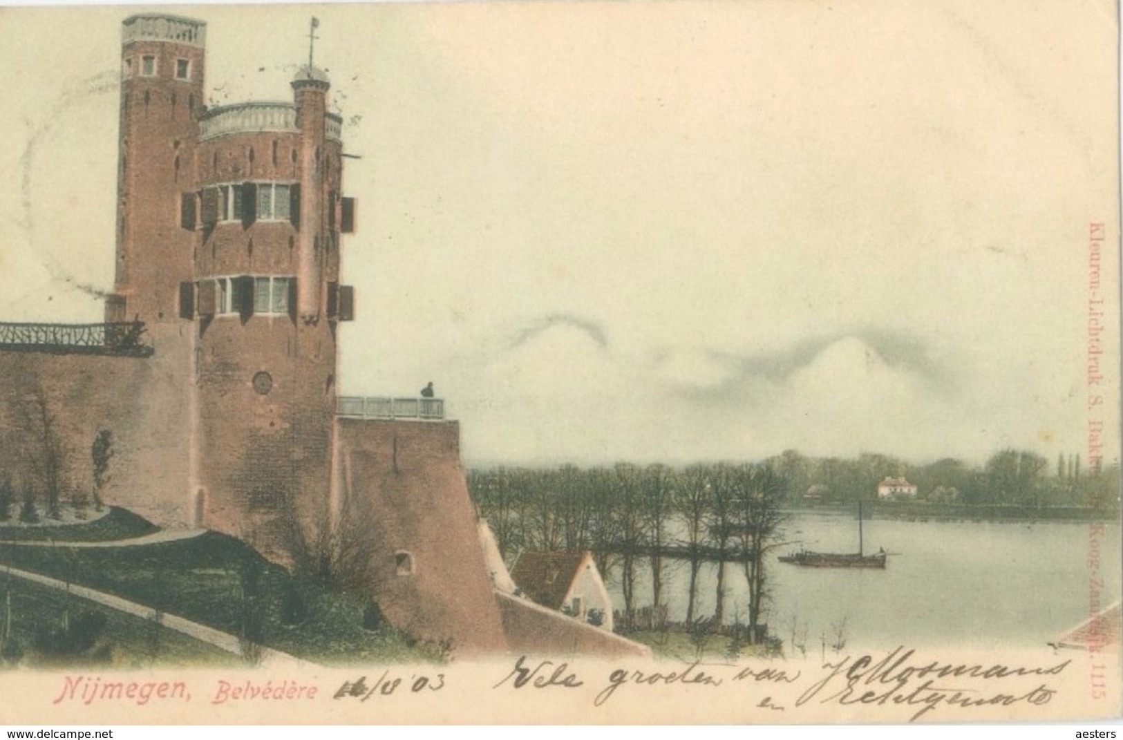 Nijmegen 1903; Belvédère - Gelopen. (S. Bakker Jz., Koog-Zaandijk) - Nijmegen