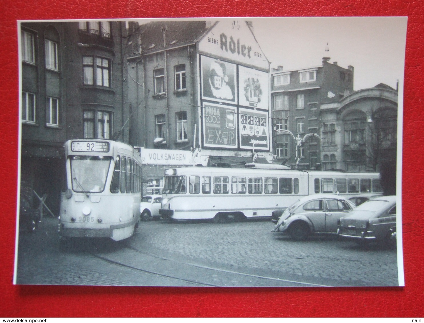 BELGIQUE - BRUXELLES -  ANVERS  PHOTO 15 X 10 - TRAM - TRAMWAY - LIGNE 92 - PLACE DANCO... - Public Transport (surface)