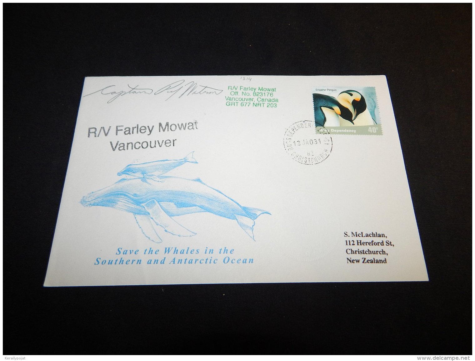 Ross Dependency 2003 R/V Farley Mowat Vancouver Cover__(LB-1314) - Covers & Documents