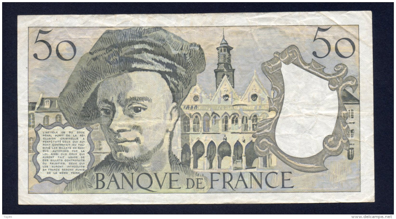 Banconota Francia - 50 Francs 1977 - BB - 50 F 1976-1992 ''Quentin De La Tour''