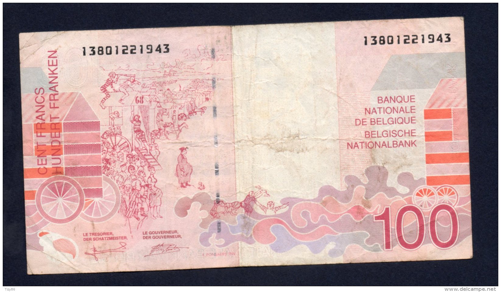 Banconota Belgio - 100 Franchi 1995 Circolata - 100 Francs