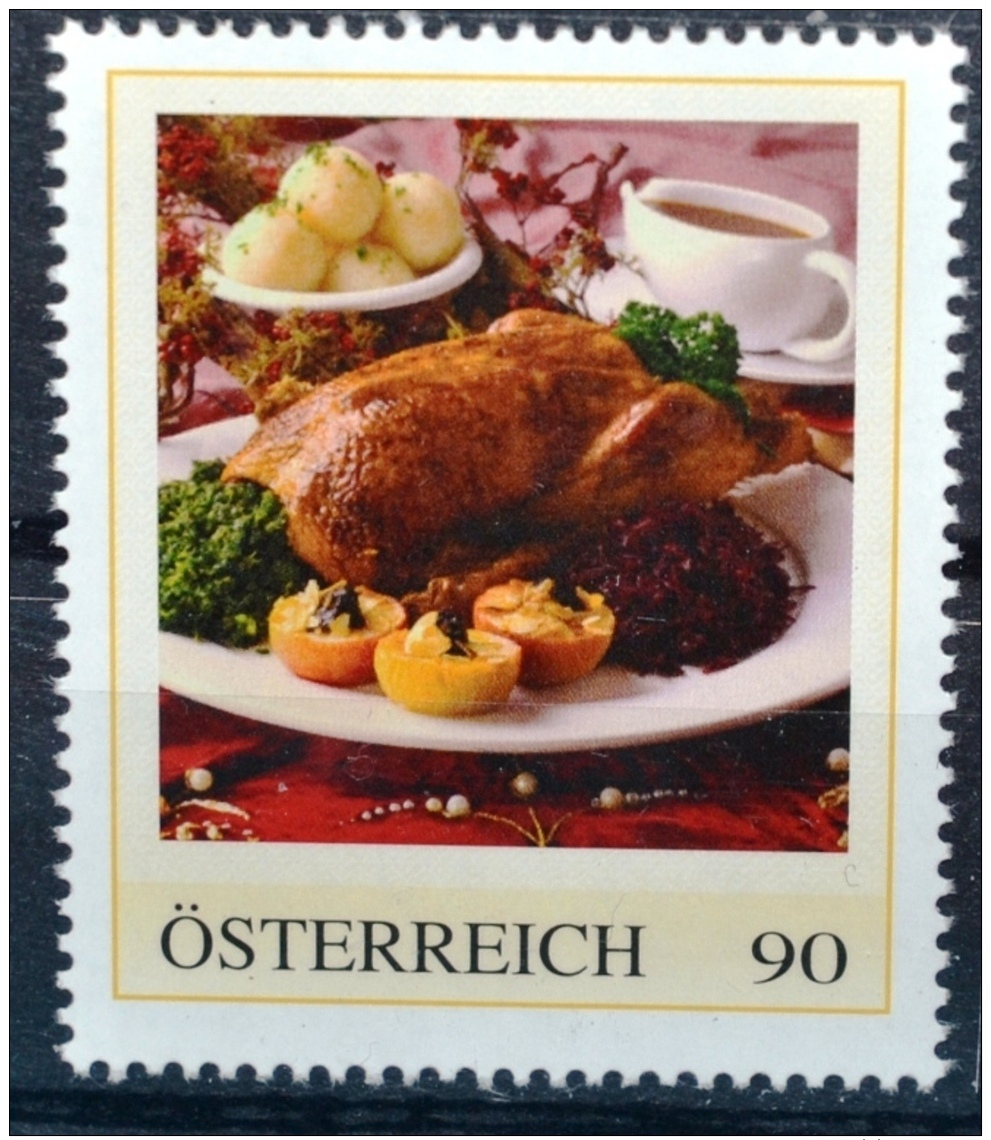 SPECIAL EDITION AUSTRIAN POST - F263 Gebratene Ente, Geflügel, Poultry, Küche, Kulinarik, Cooking, AT 2014 ** - Andere & Zonder Classificatie