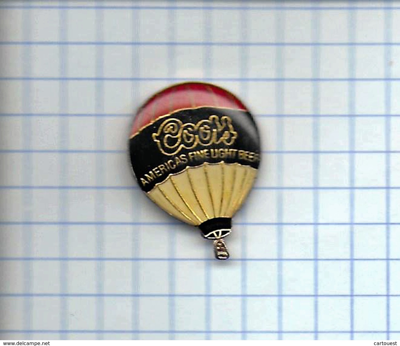 Pin's Pins / BIERE Light  COORS - America's Finelight BEER (  Montgolfière époxy  ) - Bière