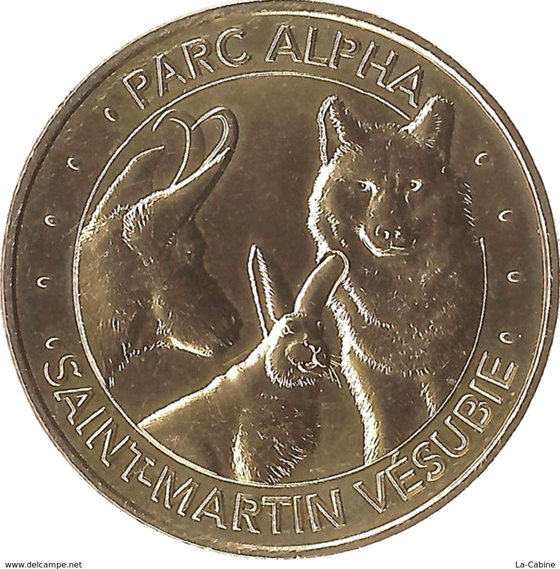 06 SAINT MARTIN DE VÉSUBIE PARC ALPHA LOUP LIÈVRE CHAMOIS MÉDAILLE MONNAIE DE PARIS 2018 JETON TOKENS MEDALS COINS - 2018