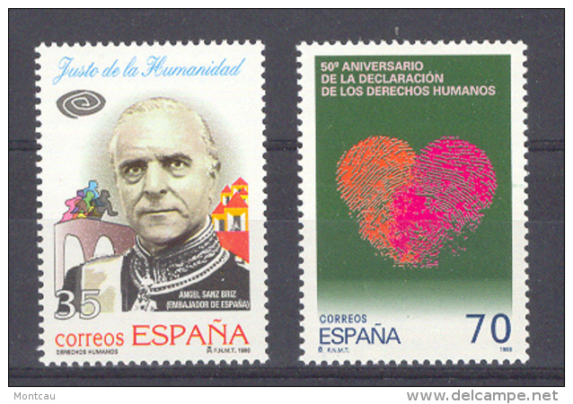 Spain 1998 - Derechos Humanos Ed 3606-07 (**) - Nuevos