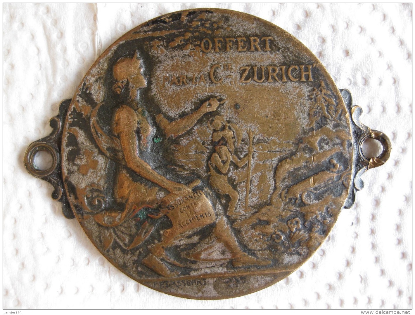 Suisse Médaille Offert Par La Compagnie ZURICH, Par F.P. GASSERRE - Altri & Non Classificati