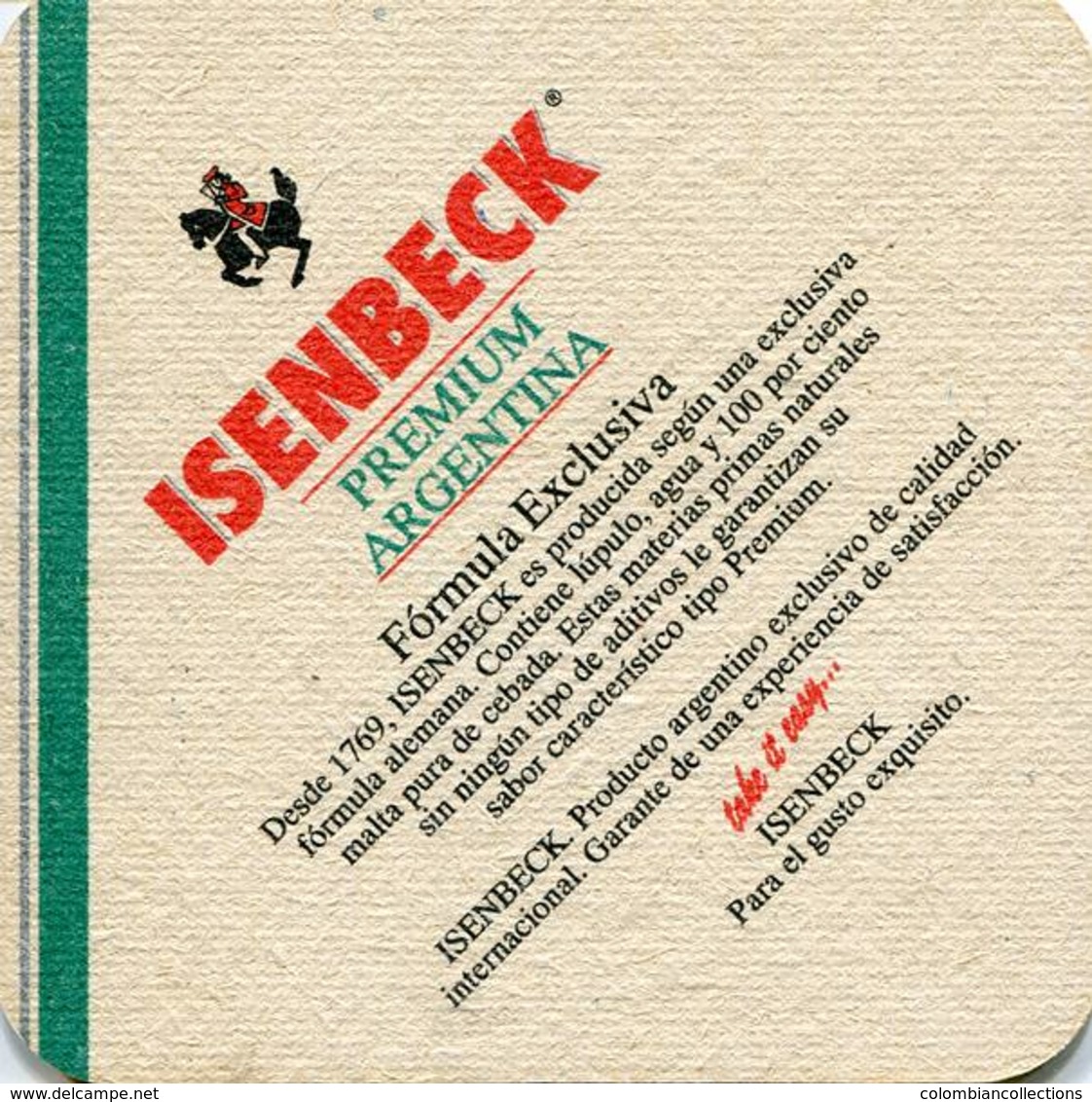 Lote A49, Argentina, Posavaso, Coaster, Isenbeck, Formula Exclusiva - Bierdeckel