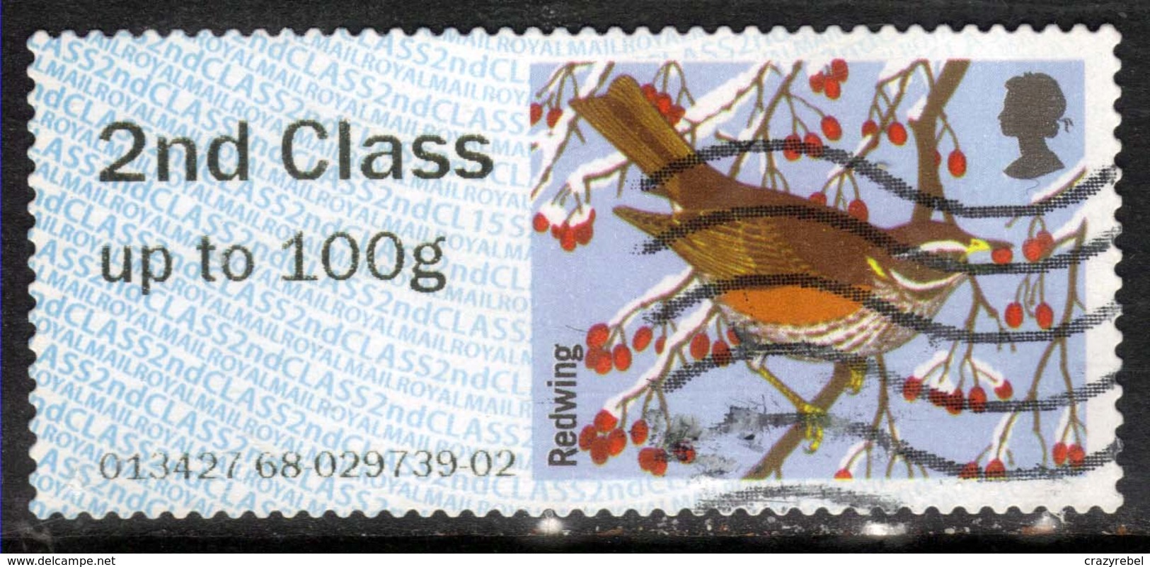 GB 2015 QE2 2nd Post & Go Redwing Bird Winter Fur & Feathers ( K320 ) - Post & Go (automaten)