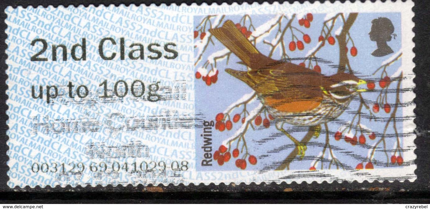 GB 2015 QE2 2nd Post & Go Redwing Bird Winter Fur & Feathers ( M22 ) - Post & Go Stamps