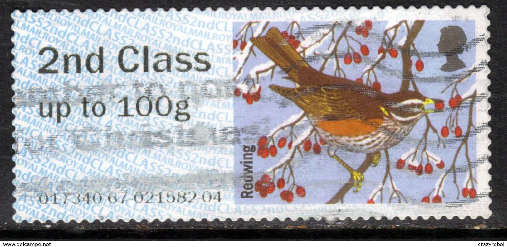 GB 2015 QE2 2nd Post & Go Redwing Bird Winter Fur & Feathers ( K765 ) - Post & Go (automaten)