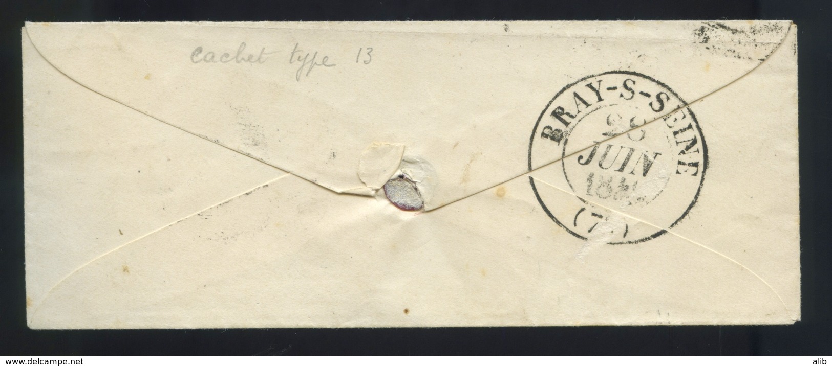 Envelop France 1849-50 Emission Cérès Non Dentelé 20c Noir S.blanc No3a-Envoyé De Pantin à Bray Sur Seine En 27-06-1849 - 1849-1850 Ceres