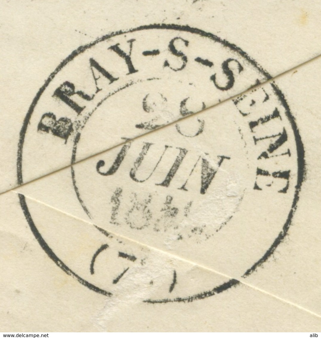 Envelop France 1849-50 Emission Cérès Non Dentelé 20c Noir S.blanc No3a-Envoyé De Pantin à Bray Sur Seine En 27-06-1849 - 1849-1850 Ceres